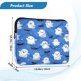 thumbnail image 3 of Quilted Laptop Sleeve for 13-16 Inch Laptops Protective Laptop Case Cover Lightweight Travel & Office Essentials Blue Background with Ghost Pattern, 3 of 8