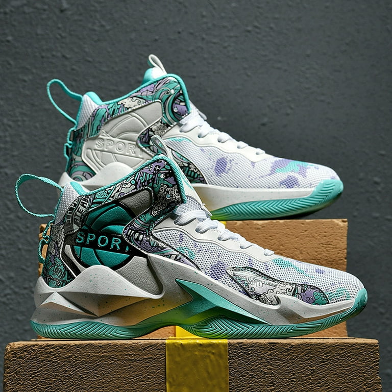 Couple Basketball Shoes Men S High Top Flyknit Mesh Sports Shoes Teenagers Junior High School Students Running Shoes Walmart