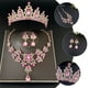 thumbnail image 5 of 1 conjunto Joya nupcial Corona nupcial y joyería Joyería de boda Juego de joyas de nupcias Collar de aretes de tiara, 5 of 6