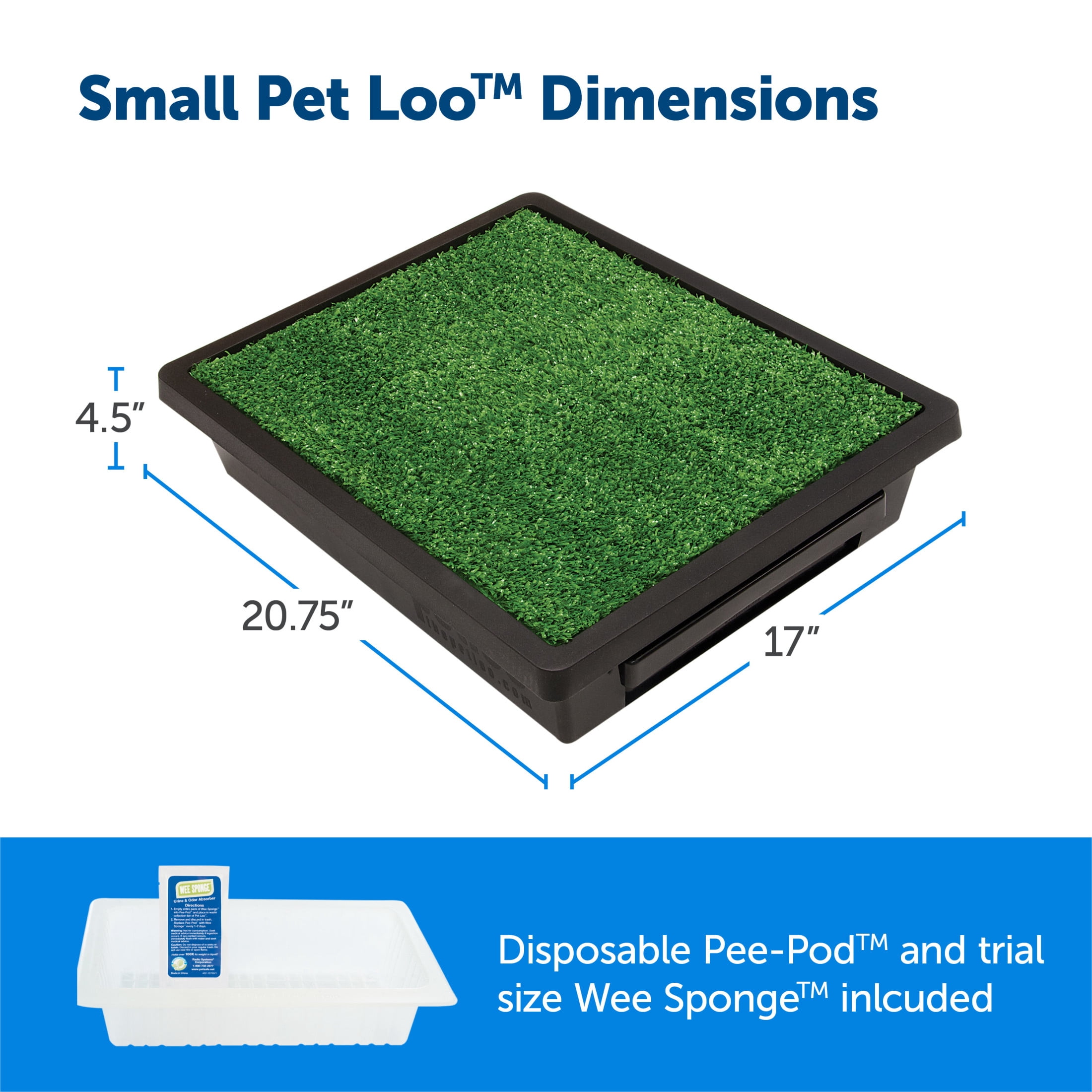 PetSafe Pet Loo Portable Dog Potty, Plastic Pet Toilet Alternative for Puppy Pads, House Training, S