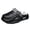 Black, variant on Chunky Platform Clogs for Women Men with Back Strap Hollow Breathable EVA Slip on Slide Sandals Cute Non-Slip Waterproof Outdoor Beach Pool Casual Garden Shoes Khaki Size 10