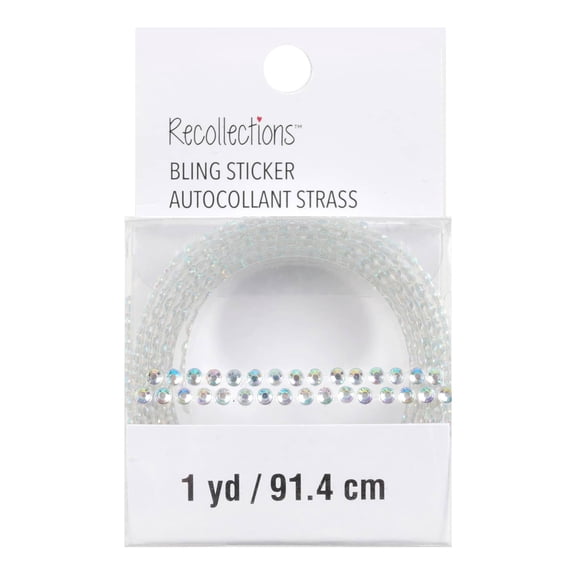 Recollections Bling on a Roll Iridescent Rhinestone Adhesives, 12 Pack