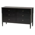 thumbnail image 2 of Baxton Studio Lucera Mid-Century Dresser, 6-Drawer, Black, 2 of 10
