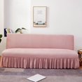 thumbnail image 1 of nipocaio Sofa cover without armrests Stretch sofa cover dark pink, 1 of 5