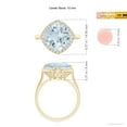 thumbnail image 4 of Angara Natural 3.5 Ct. Aquamarine with Diamond Halo Ring in 14K Yellow Gold for Women (Ring Size: 3), 4 of 9