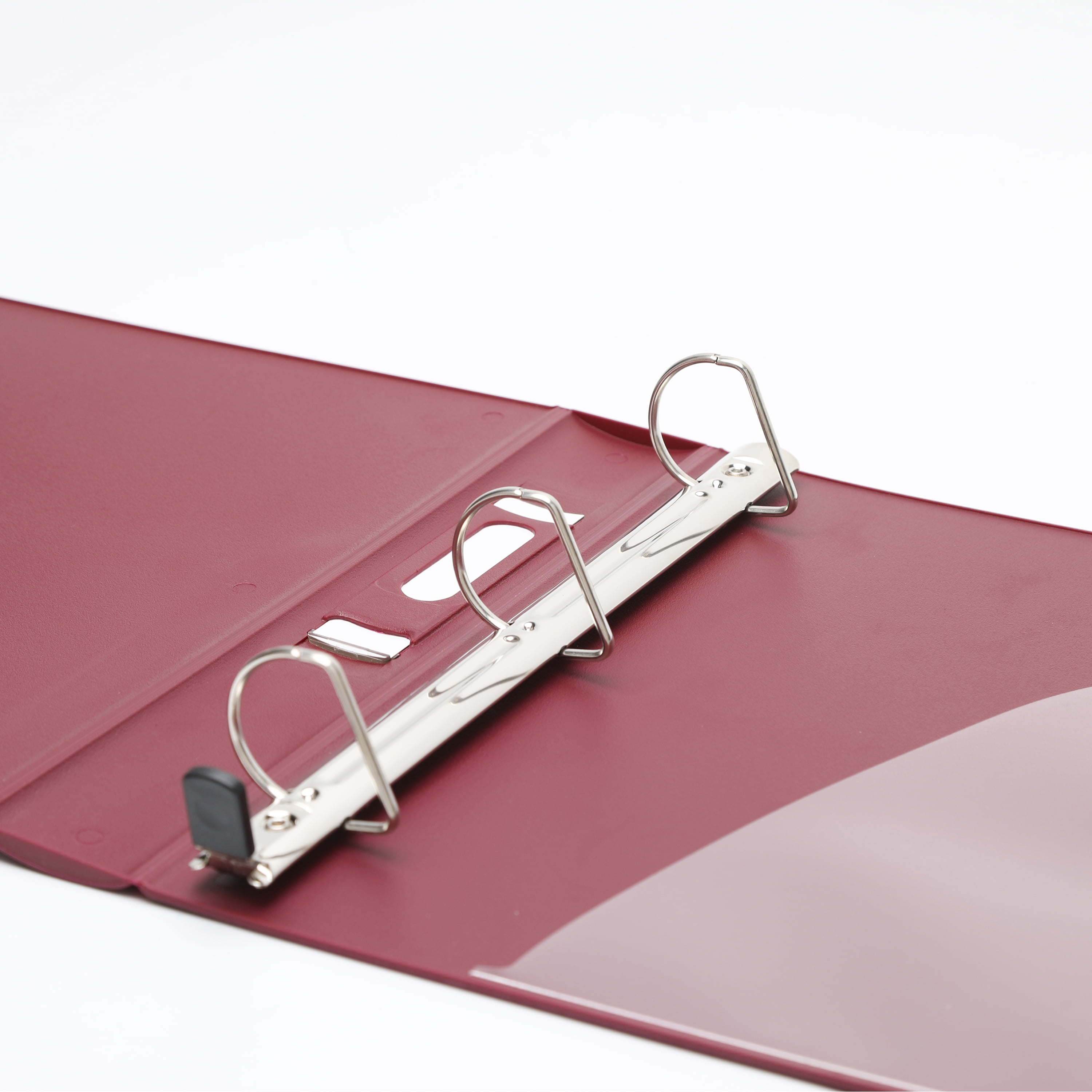 Exceed 1.5 inch Heavy Duty Binder,3 Slant D Ring, Red Burgundy