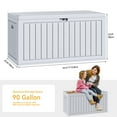 thumbnail image 2 of Dextrus Outdoor 90 Gallon Waterproof Deck Box, White, 2 of 5