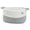 White and Gray, variant on OAKART Large Dog Toy Basket, Oval Cotton Rope Blanket Basket for Living Room with Handles, 17" x 12.5" x 8.5" (30L), White Khaki