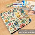 thumbnail image 4 of FORMRS 3 Ring Photo Album 4"x6" Self Adhesive Large Capacity PU Leather Cover, Floral Animals, 4 of 8