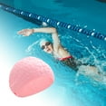 thumbnail image 2 of Unique Bargains 1 Pc Silicone Waterproof Water Drops Embossed Swim Cap Pink, 2 of 5