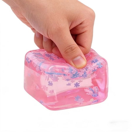 Glitter Snowflake Cube Pinching Ice Squeeze Toys for All Ages Soft Sensory Squeeze Toys Sensory Fidget Classroom Prizes Anxiety Relief Stress Gift Cube Stress Relief Toys Stress Toys for Autism.