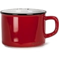 thumbnail image 1 of Abbott Collection Enamel Look Cappucino Cup - Stoneware Mug, Red, 8oz (2.5" H), 1 of 6