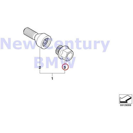 New Genuine BMW Wheel Lock Lug Adaptor With Code OE 36136765544