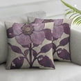 thumbnail image 3 of Decorative Pillow Cover  Light Purple Flower Décor Solid Pillowcases Tulip Rose Floral WatercolorAccent for Porch Outside Bench, 3 of 7