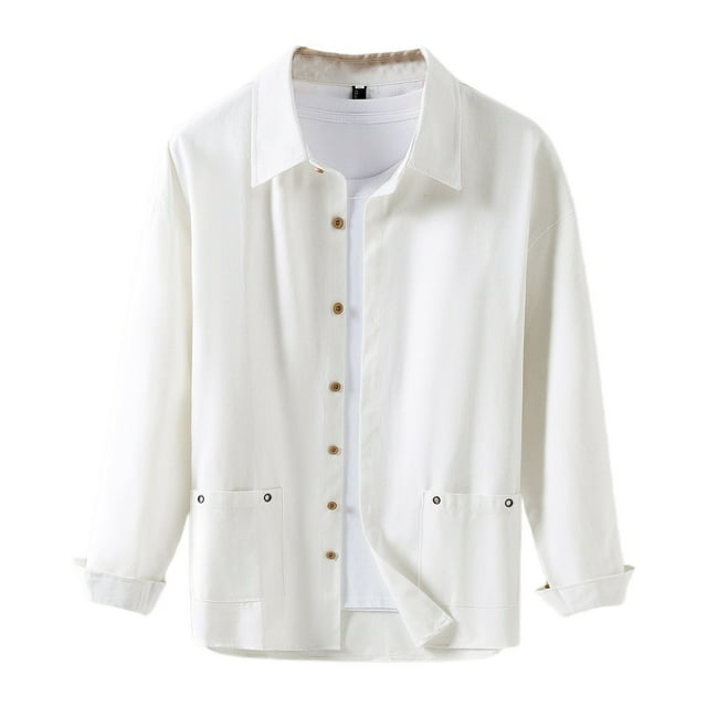 Men's Casual Button Down Shirt Long Sleeve Comfortable Breathable Slim Fit Everyday Wear for Spring Summer Fall Season