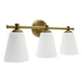 thumbnail image 6 of Lucere 3-Light Bathroom Vanity Light, Gold Wall Light with Frosted Glass Shade, E26 Bulb Base (Bulb not included), 6 of 7