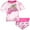 Pink, variant on Barbie Little Girls Rash Guard and Bikini Bottom Little Kid to Big Kid