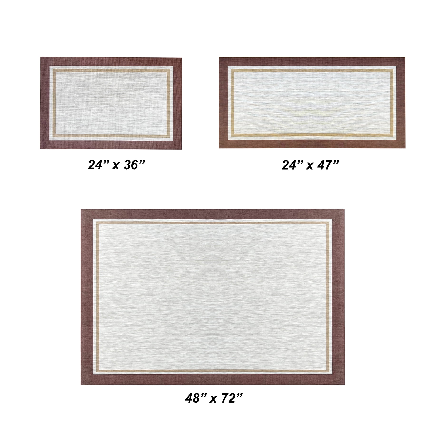 Dekorman Casahola Sedona Woven Vinyl Home Kitchen Mat Waterproof Area Rug for Indoor/Outdoor 48"x72"