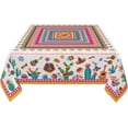 thumbnail image 3 of Colorful Mexico Square Table Cloth - Mexican Floral Tablecloth Cactus Stripes Lines Native Art Table Cover for Kitchen Party Picnic Dining Decor, 3 of 8