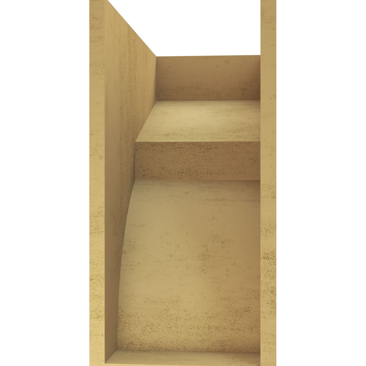 12"W x 24"D x 24"H Classic Monterey Rough Cedar Woodgrain TimberThane Corbel, Primed Tan