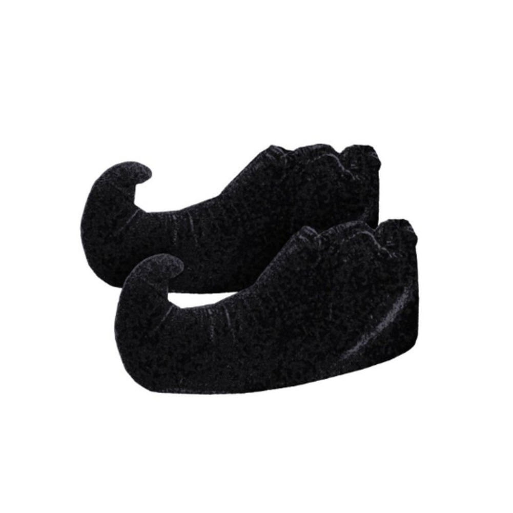 Elf Shoe Covers Adult Black Christmas Santa Accessory Unisex Costume Halloween