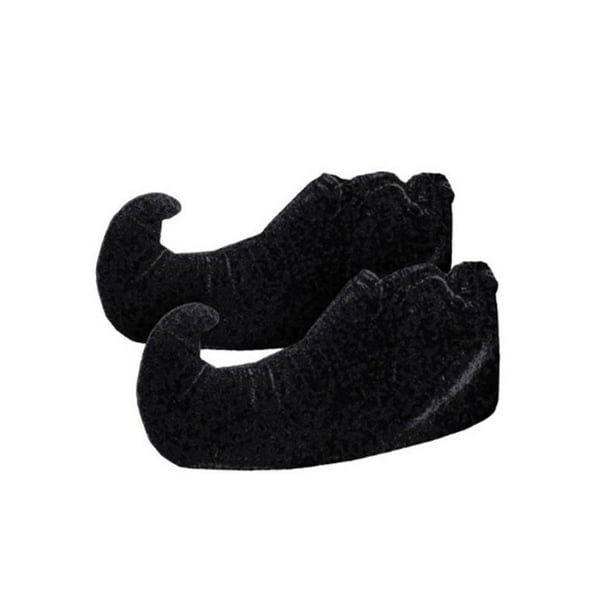 Elf Shoe Covers Adult Black Christmas Santa Accessory Unisex Costume