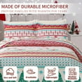 thumbnail image 4 of Beartech 3 piece Christmas Quilt Set Twin Size Christmas Bedding Set Xmas Decor Gift Microfiber Quilts Cover Soft Holiday Bedding Bedspread Set with 1 Quilt & 2 Pillowshams, 4 of 7