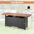 thumbnail image 3 of Costway Foyer Rectangulaire au Propane de 57 Pouces, Table d'Extérieur en Acier Inoxydable, Chauffage 50 000 Btu, Brun, 3 of 10