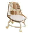 thumbnail image 3 of Taburete Bajo con Ruedas, Asiento con Ruedas, Taburete para Pedicura, Sofá, Reposapiés, Taburete Multiusos, Silla, Taburete con Polea para Cocina, Gar Marrón, 3 of 8