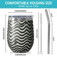 thumbnail image 5 of 12oz Stainless Steel Insulated Wine Tumbler with Lid and Straw – Double Wall Vacuum Mug for Hot & Cold Drinks, 304 Steel Interior, Sweat-Free Design, 5 of 5