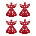 thumbnail image 1 of Toystoory Posavasos de Navidad de 4 piezas, portátil, lavable, de repuesto con temática de Navidad, para restaurante, cafetería, portavasos, Kits de decoración para fiestas Rojo, 1 of 6