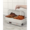 thumbnail image 5 of Stainless Steel Full Size Electric Chafer with Transparent Lid, Electric Chafing Dish Set with Temperature Control, 5 of 6