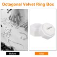 thumbnail image 4 of Unique Bargains Octagon Velvet Ring Box for Wedding Rings White, 4 of 7