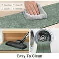 thumbnail image 3 of Green Retro Pattern Stair Treads Non Slip 15PCS 8"x30" Carpet Stair Treads for Wooden Steps, Rubber Backing Stair Runner Washable Safety Carpet for Stairs, Indoor Staircase Step Treads, 3 of 7