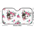thumbnail image 3 of Car Windshield Sunshade Blocks Sun Visor Protector Funny Black White French Bulldog Foldable Sun Shield For Vehicle Car Truck SUV Van 51x27.5 inches Keep Vehicle Cool, 3 of 6