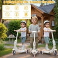 thumbnail image 3 of iYofe 3 Wheel Scooter for Kids, 6V Kids Electric Scooter for Boys Girls 3-6 Years Old, Kids Scooter for Toddlers with Music, Steam Sprayer, Colorful Front/Deck Light, White, 3 of 9