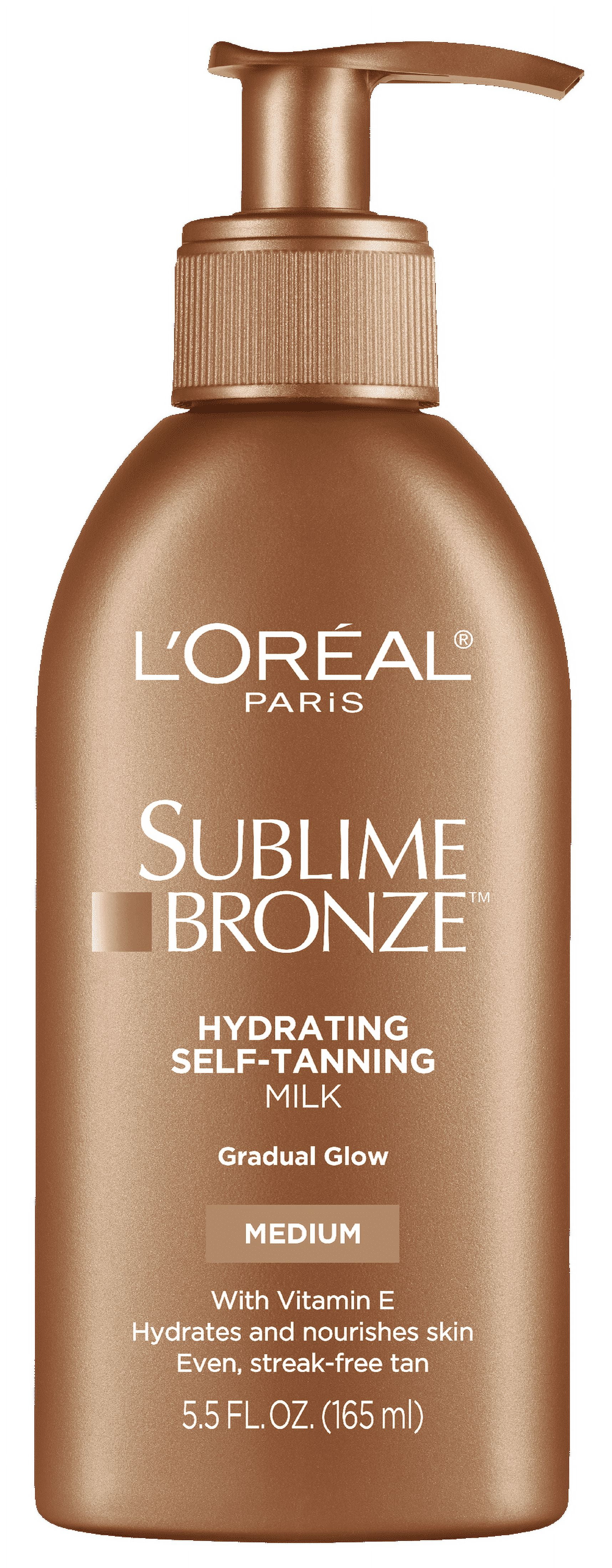 L'Oreal Paris Sublime Bronze Self-Tanning Hydrating Milk for Face, Medium, 5.5 fl oz