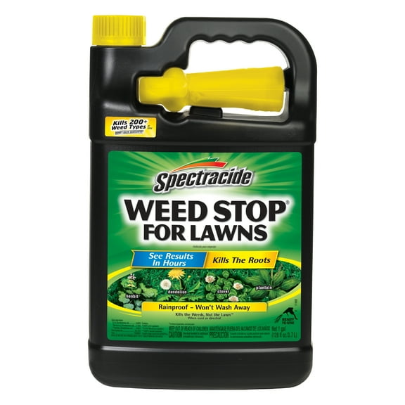 Spectracide Weed Stop For Lawns Ready to Use, Kills Over 200 Weed Types, 1 Gallon