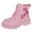 Red, variant on Huanglei Girls Boots Children's Warm Short Boots Winter New Girls Single Boots Stylish Leather Boots