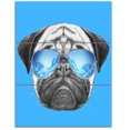 thumbnail image 2 of Pug Dog with Mirror Sunglasses - Animal Canvas Art Print, 2 of 3