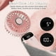 thumbnail image 4 of Handheld Fan Mini Portable Fan Usb Rechargeable Small Pocket Fan 5 Speeds With Lanyard And Base Built-in 4000mah Battery Usb Desk Fan Foldable For, 4 of 5