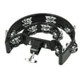 thumbnail image 2 of Peahefy Hi Hat Tambourine Drum Set Multifunctional Hand Bell Rattle Loose Double Row Bells KTV,Musical Instrument,Tambourine, 2 of 8