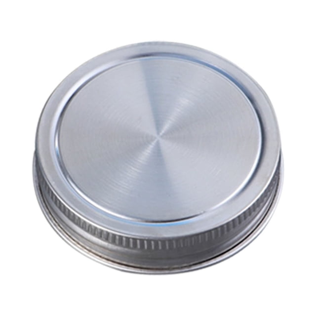 STRANDCHIC 7Pcs Wide Mouth Mason Jars Stainless Steel Lid for Home Users with Silicone Gasket