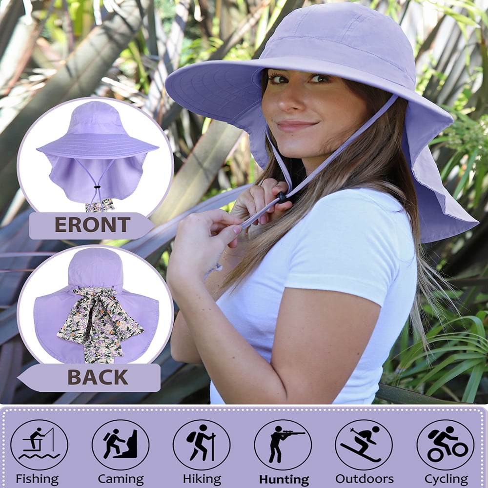 Sun Blocker Sun Hats for Women Summer Beach Flap Hat Large Brim