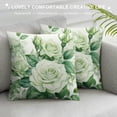 thumbnail image 3 of MDO  Pink Rose & Hydrangea Flower One Throw Pillow with Cover for Couch Bed Sofa, 18 x 18 Decorative Pillows w/Case, 3 of 5