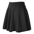 thumbnail image 3 of Urban CoCo Women's Flared Stretchy Mini Skater Skirt（Black, XS）, 3 of 7