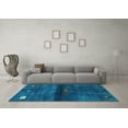 thumbnail image 3 of Ahgly Company Indoor Rectangle Abstract Light Blue Contemporary Area Rugs, 7' x 10', 3 of 4