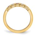 thumbnail image 3 of 14k Yellow Gold Diamond & Ruby Gemstone Wedding Band 'XOXO' Stackable Ring 1/4 TCW, 3 of 4