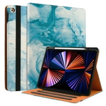 iPad 10th Generation Case 2022, iPad 10.9 Inch Case with Built-in Pencil Holder, Folio Stand Protective Leather Case Cover with Hand Strap, Auto Sleep/Wake, Multiple Viewing Angles, Green Cloud…