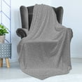 thumbnail image 4 of Geometric Rhombus Soft Flannel Fleece Blanket, Repetitive Pattern of Simplistic Nested Outline Shapes Symmetry, Cozy Plush for Indoor and Outdoor Use, 50" x 70", Charcoal Grey White, by Ambesonne, 4 of 5